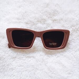 Lily Mauve Rectangular Sunglasses